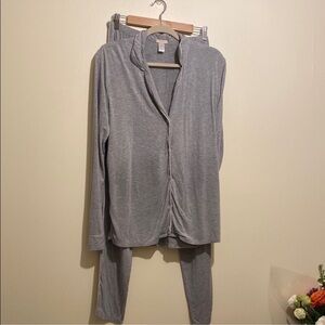 Eberjey Gray Top and Bottoms Pajamas Soft Fabric